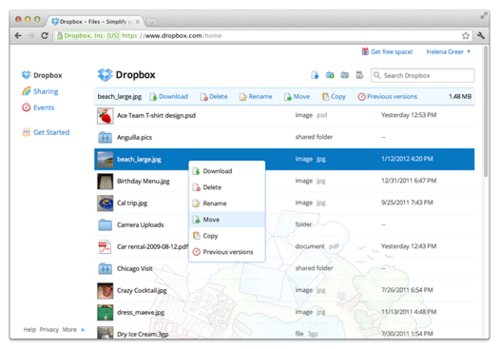 Dropbox网站全新改版