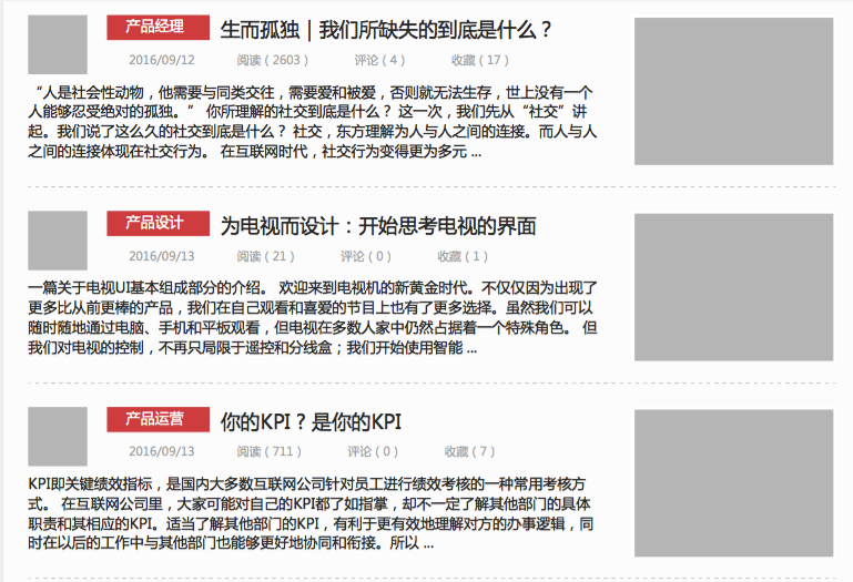改版前文章列表