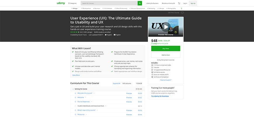 Udemy UX