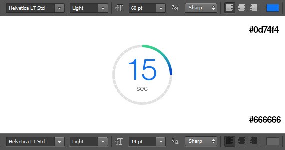 余杭网站建设:在AdobePhotoshop中创建一个受IOS启发的平面倒计时器